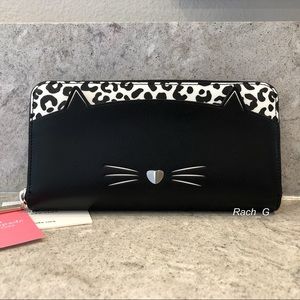 Kate Spade Meow Cat Large Continental Wallet